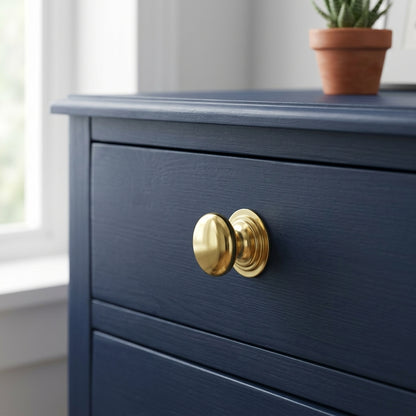 Waltz Round Cupboard Knob on Stepped Rose