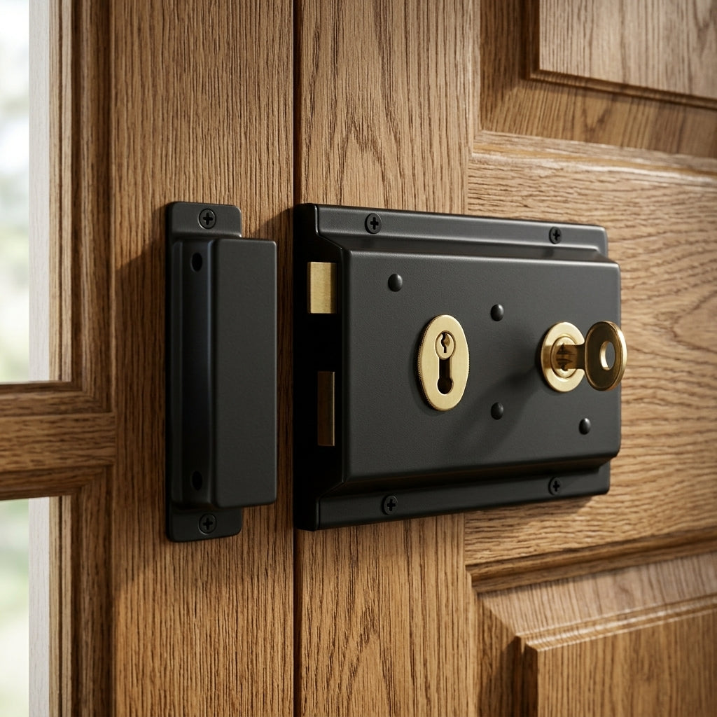 RSE8064 Flanged Rim Lock