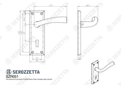 Cinquanta Lever on Backplate