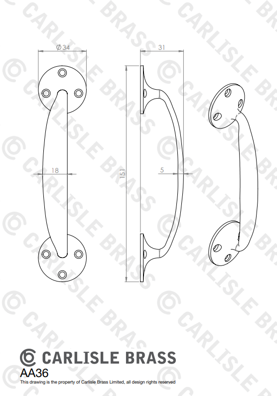 Cranked Pull Handles