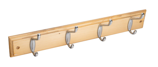 Hat & Coat Hooks On Pine Board