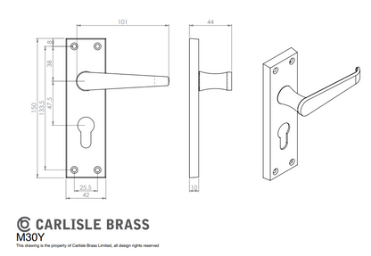 Victorian Lever on Backplate