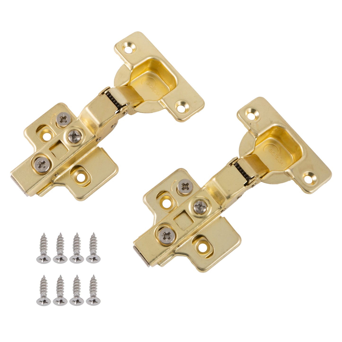 Satin Brass 3D Adjustable (Half Overlay)