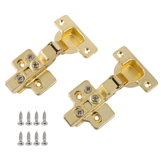 Satin Brass 3D Adjustable (Half Overlay)