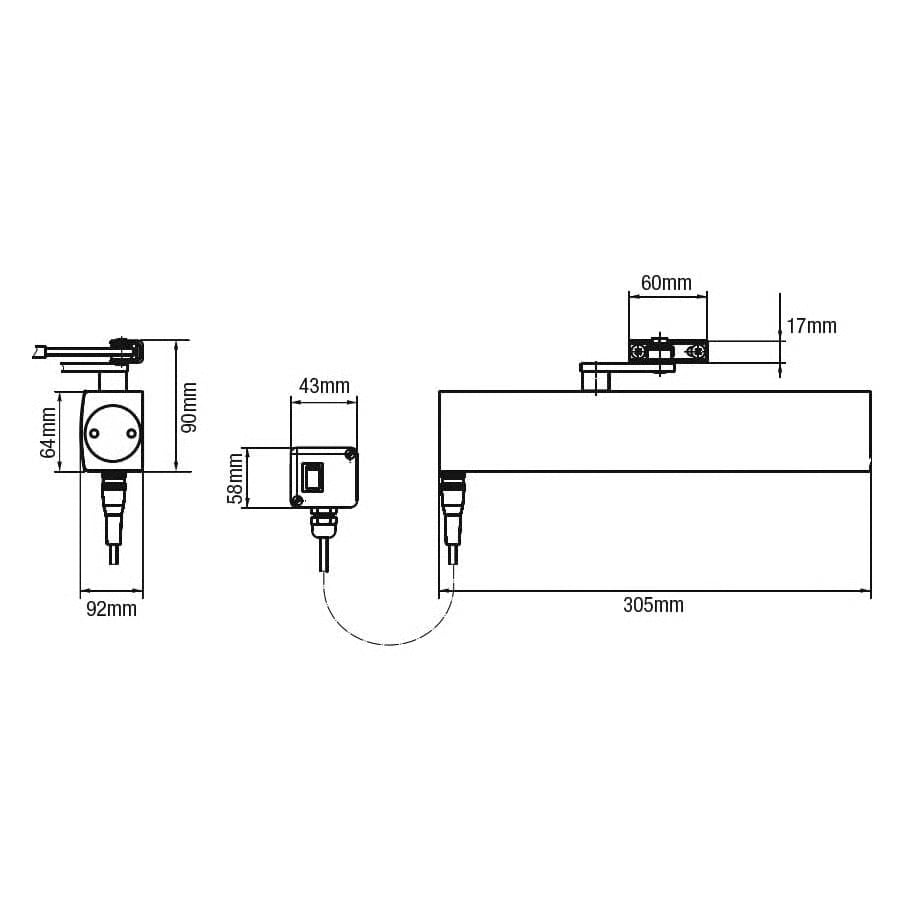 9963/01 Size 3 Overhead Electromagnetic Door Closer