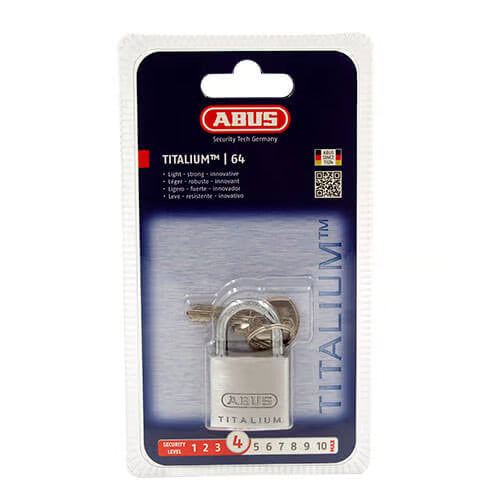 64TI Titalium 30mm Open Shackle Padlock