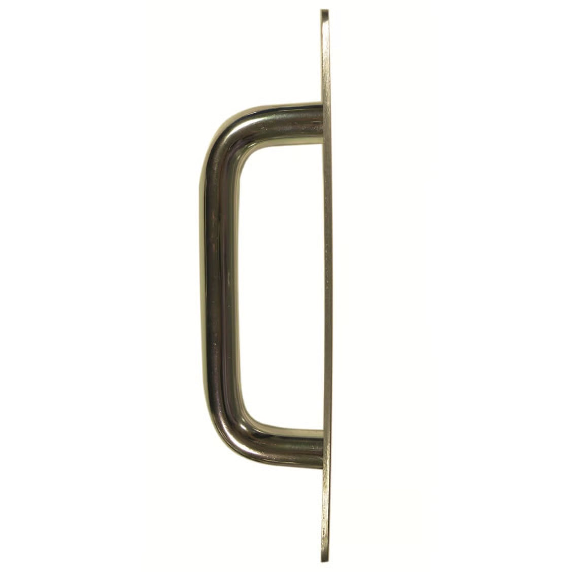 Bar D Pull Handles on Plate Face Fixing Satin Aluminium