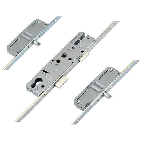 Latch Deadbolt 2 Pin Bolts Key Wind Operated Multipoint Door Lock