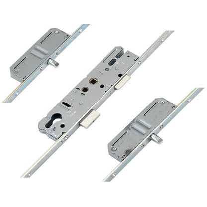 Latch Deadbolt 2 Pin Bolts Key Wind Operated Multipoint Door Lock