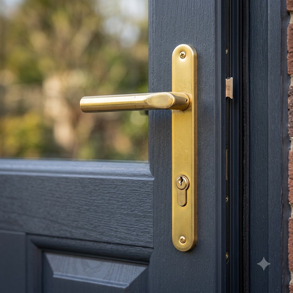 Lever UPVC Multipoint Door Handles - 92mm PZ Unsprung 203mm Screw Centres