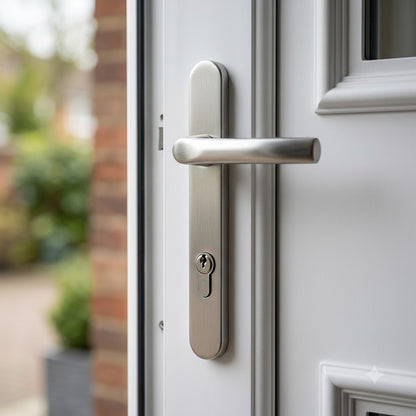 Lever UPVC Multipoint Door Handles - 92mm PZ Unsprung 203mm Screw Centres