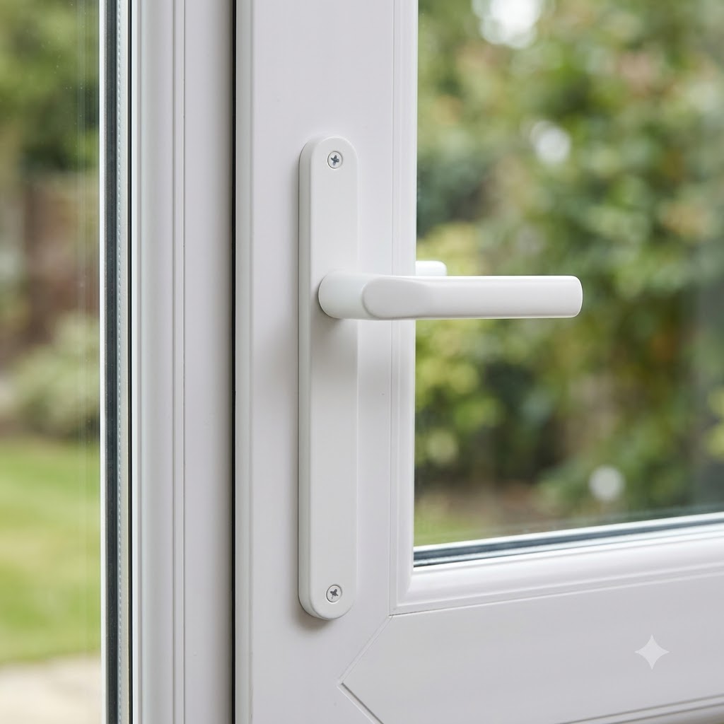Lever UPVC Multipoint Door Handles - 92mm PZ Unsprung 203mm Screw Centres