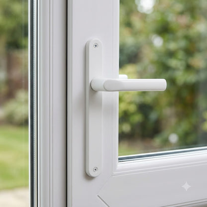 Lever UPVC Multipoint Door Handles - 92mm PZ Unsprung 203mm Screw Centres