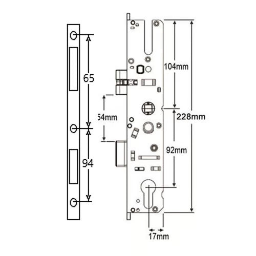 Latch & Deadbolt Multipoint Gearbox - Lift Lever