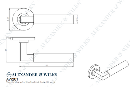 Plain Hurricane Lever on Round Rose