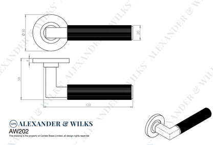 Reeded Hurricane Lever on Round Rose