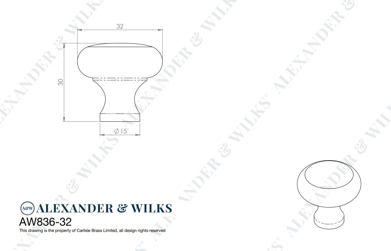 Wade Round Cupboard Knob