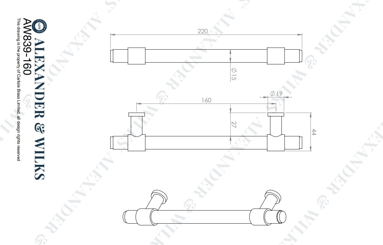 Kingston Knurled Pull Handle