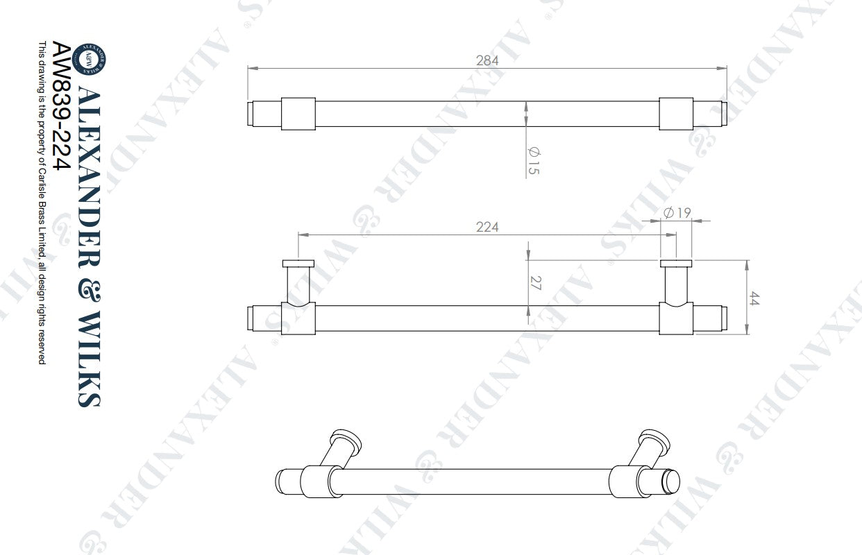 Kingston Knurled Pull Handle