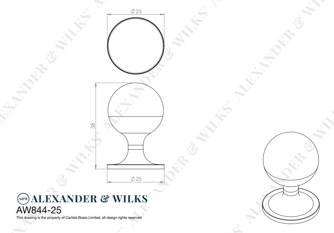 Plain Caesar Cabinet Knob