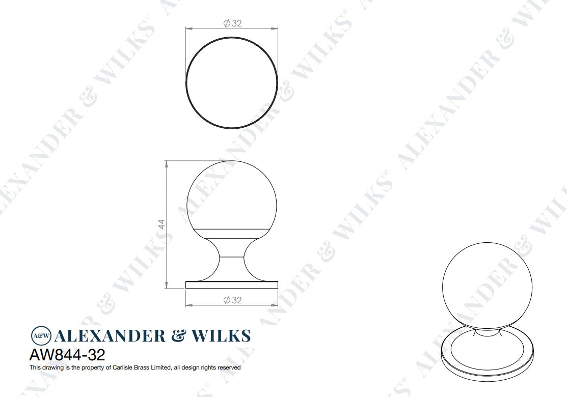 Plain Caesar Cabinet Knob