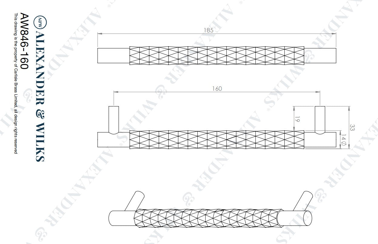 Diamond Cut Cabinet Pull