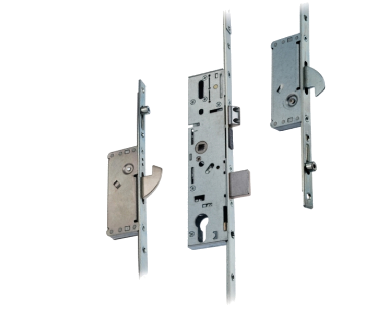 6735 / 9735 Lever Operated Latch & Dead - 2 Adjustable Hooks & Rollers (UPVC Door)