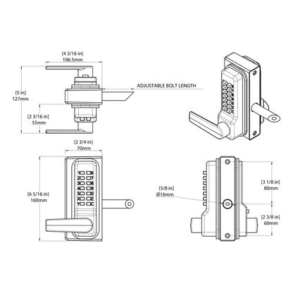 BDGSD Superlock 2.0 Delta Handle Single Sided Digital Lock for Metal Gates (LEAD TIME: 2-3 DAYS)