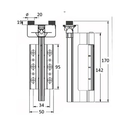 for ALUK Bi-Fold Doors Top Guide - New style (New version)
