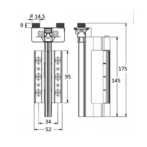 Stellar Aluminium Bi-Fold Doors Top Guide
