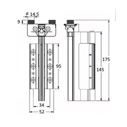 Stellar Aluminium Bi-Fold Doors Top Guide