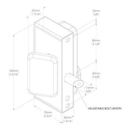 BQDG Superlock 2.0 Keypad Lock Quick Exit for Metal Gates (LEAD TIME: 2-3 DAYS)