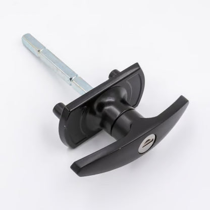Garage Door T Handle - Screwhole in end of spindle - Square Spindle - Long Lugs - Rear Fix