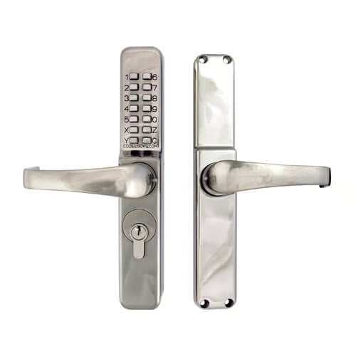 CL0470 Narrow Aluminium Door Digital Lock With Euro Cylinder (Suits screw in lockcases)