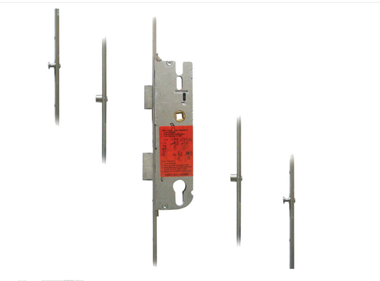 Secury Europa Lever Operated Latch & Deadbolt Split Spindle - 2 Roller & 2 Mushrooms