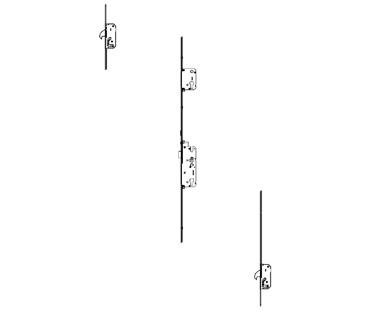 AV4-F Heritage 2070 Auto Locking Latch 2 Hooks 20mm Radius 1770mm Length