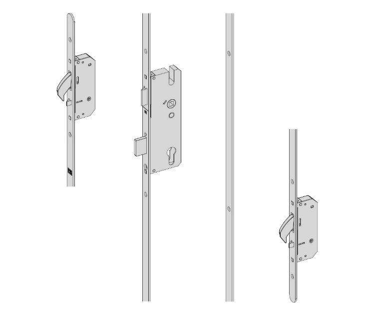 AV2 Heritage Auto Locking Lever Operated Latch & Deadbolt 16mm Flat - 2 Hook