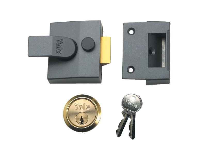 84 & 88 Non-Deadlocking Nightlatch Boxed Dull Metal Grey