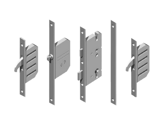 AV2 EntryGuard Lever Operated Latch & Deadbolt 20mm Radius - 2 Hook