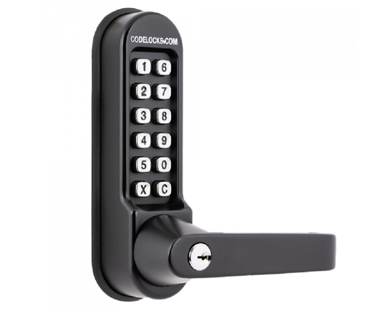 CL500 PK Marine Grade Black Front Only Digital Lock With Key Override To Suit Panic Latch