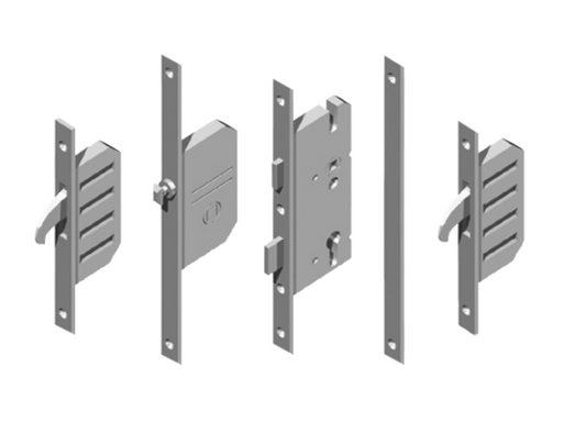 Cobra EFGA Latch, Deadbolt & 2 Hooks With Entryguard & Lockout Facility - 16mm