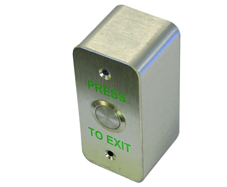 Press To Exit Narrow Stile Surface Button Stainless Steel