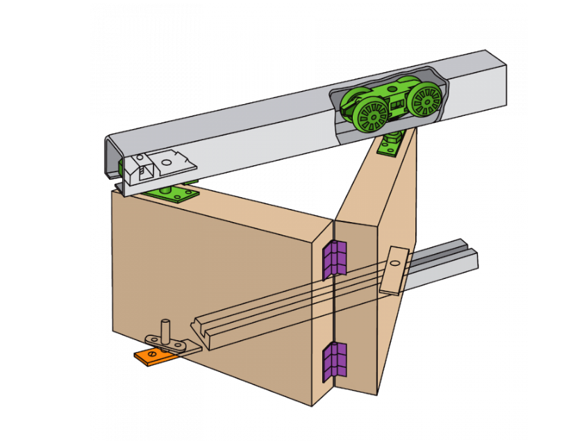 Husky Folding Track Sliding Door Gear