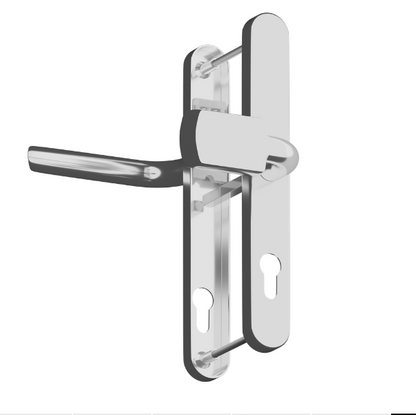 Evo Sprung Lever/Moveable Pad Multipoint Door Handles 92mm & 62mm PZ 245mm Backplate 212mm Fixings