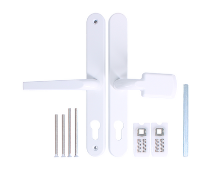 Evo Sprung Lever/Pad Multipoint Door Handles 68mm PZ 245mm Backplate 215mm Fixing