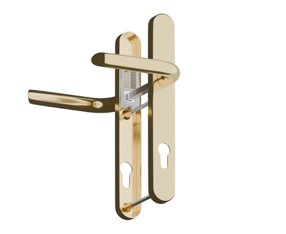 Evo Sprung Lever/Lever Multipoint Door Handles 92mm PZ 245mm Backplate 122mm Fixings