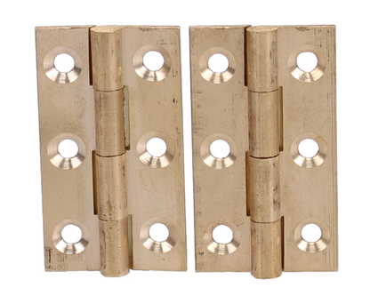 Solid Drawn Brass Butt Hinge Self Colour (Pair)