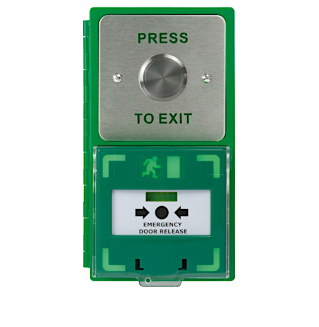 Dual Unit MCP110 Call Point With Large 35mm Exit Button