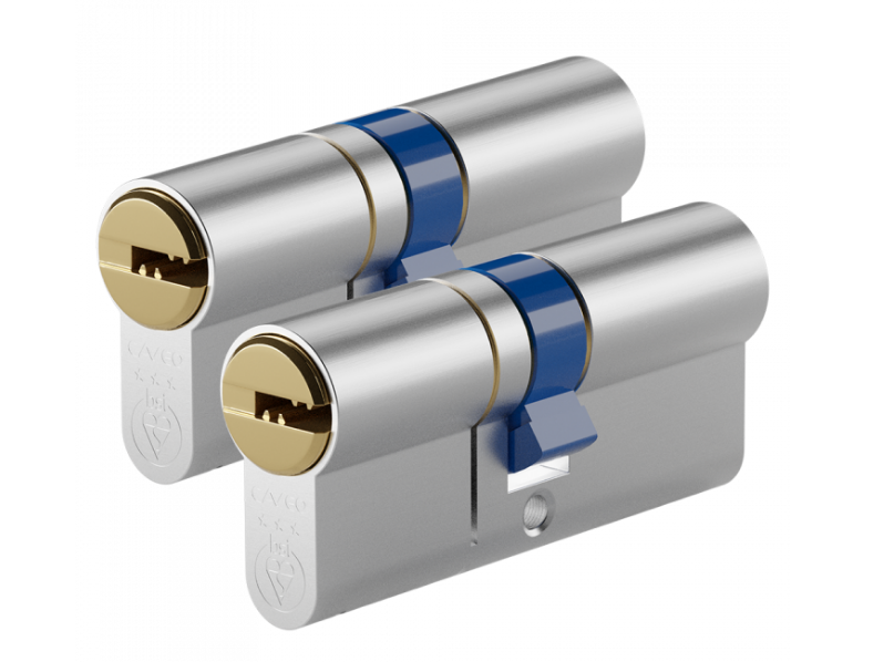 TS007 3* Double Euro Dimple Cylinder Keyed Alike Pair