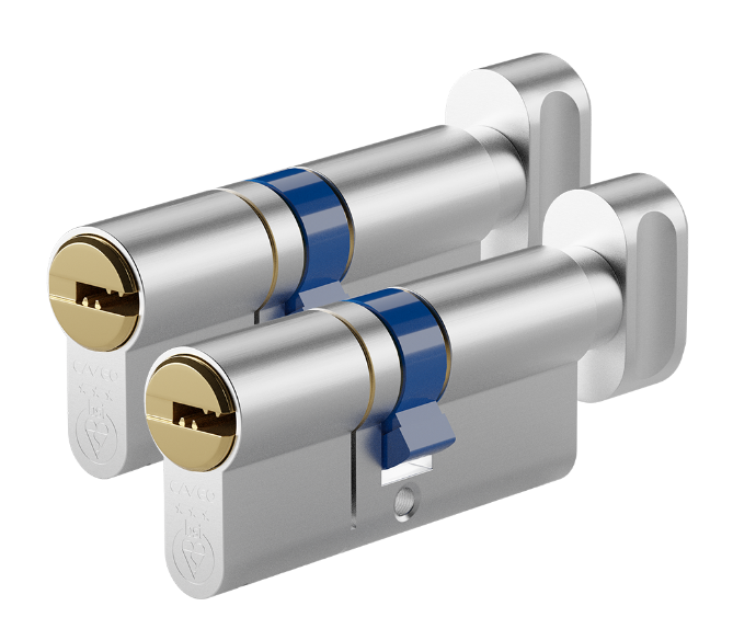 TS007 3* Key & Turn Euro Dimple Cylinder Keyed Alike Pair